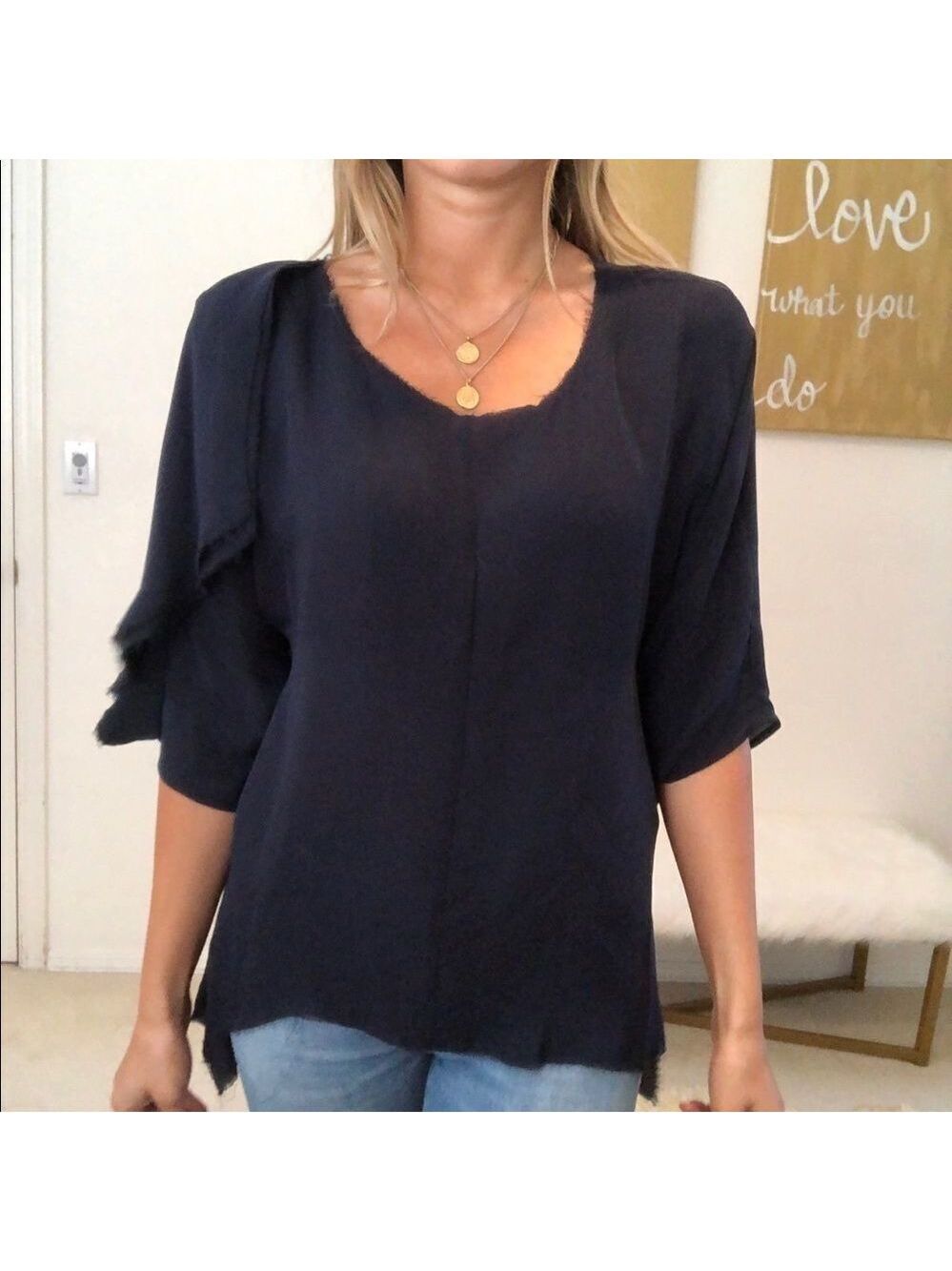 Madison Marcus blue blouse